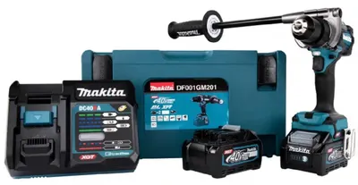 Șurubelnită cu acumulator Makita - DF001GM201, 40V-XGT, 2x4.0 Ah + 1x2.5 Ah