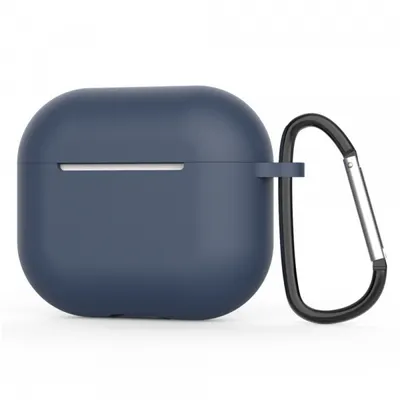 Husa Techsuit Silicone pentru Apple AirPods 4, Bleumarin