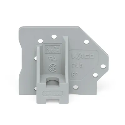 End plate; with flange; gray