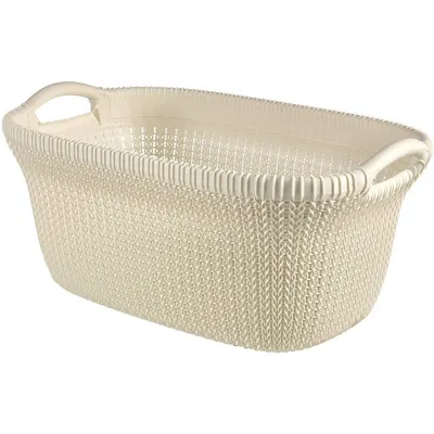 Coș de rufe bej din plastic 40 l Knit – Curver