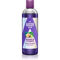Aussie SOS Blonde & Hydrate sampon tonifiant cu violete pentru par blond 300 ml