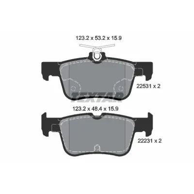 Set placute frana, frana disc TEXTAR 2253101