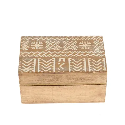 Decoratiune cutie lemn mango 10 x 15 cm