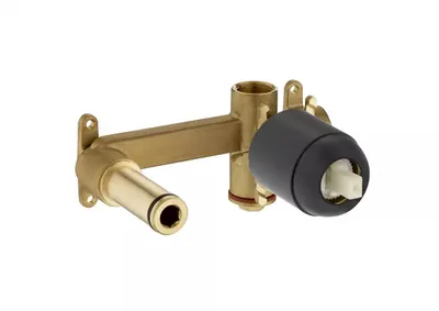 Valva baterie lavoar Roca A5252206NB, incastrata, monocomanda, cartus ceramic, ornament Negru mat
