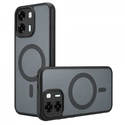 Husa MagSafe pentru Oppo A6 4G, Techsuit, PureFrost, Neagra Satinata