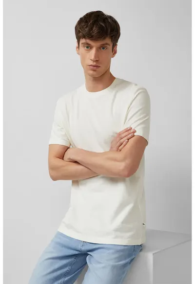 Tricou texturat de bumbac