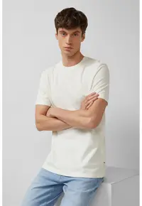 Tricou texturat de bumbac