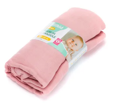 Muselina de infasat Fillikid Swaddle Rose din bambus si bumbac 120x120 cm