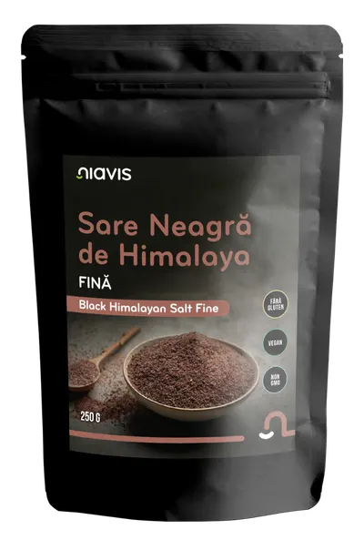 Sare neagra fina de Himalaya, 250g, Niavis