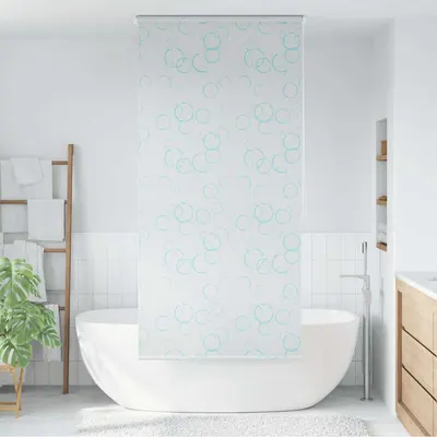 vidaXL Roletă perdea de duș 100x240 cm Model bule