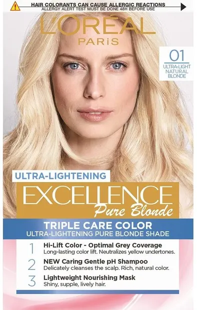 L'Oréal Excellence Vopsea de păr, 01 Ultra-Light Natural Blonde