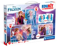 Set de puzzle-uri și jocuri Clementoni 4 în 1 - Regatul Înghețat