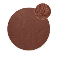Covor cărămiziu țesut manual rotund din lână ø 120 cm Calmio – Hanse Home