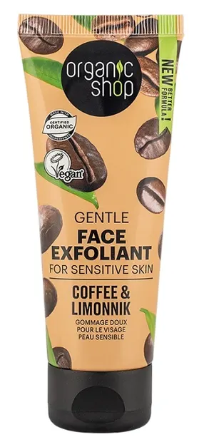Organic Shop Scrub facial Coffee & Limonnik, 75 ml