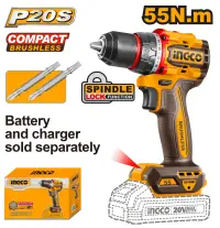 Bormasina/insurubanta cu Motor Brushless, 20v, 55nm, Mandrina Metalica 13mm, Fara Baterie, Cdli205581