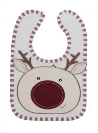 Baveta cu motive de Craciun 3D, 26 x 20 cm cu broderie, Ren