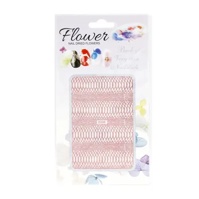 Abtibild decor unghii, Flower B06, roz-curcubeu Engros