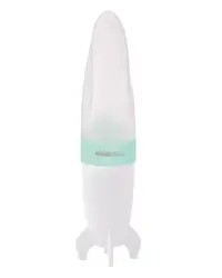 Dispozitiv de hranire din silicon KikkaBoo Rocket Mint 90ml cu gradatie,capac,ideal pentru calatorii,suport pentru pozitie verticala
