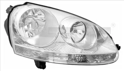 Far dreapta potrivit VW GOLF 5, JETTA III - (H7, reglaj electric, cu motoras, fundal cromat)
