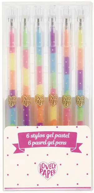 Pix cu gel cu culori schimbătoare Djeco - Lovely Paper, 6 buc