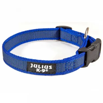 Zgarda Julius-K9 IDC Color & Gray - 27-42cm Albastru