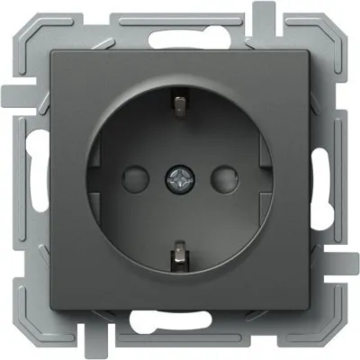 Logiq Priza SCHUKO borne automate 1P 16A Antracit, TEM Modul TEM-VQ12ATXO-U
