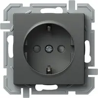 Logiq Priza SCHUKO borne automate 1P 16A Antracit, TEM Modul TEM-VQ12ATXO-U