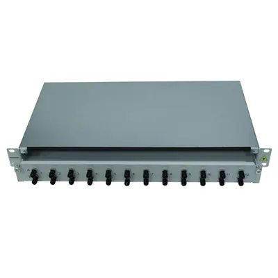 Patchpanel FO 19, 1UV, culisant, pentru 16 fibre, ST, MM