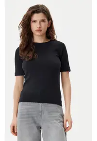 Tricou dama - 305290144 - Bumbac/Modal - Negru - Negru