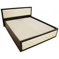 Pat Torino 160x200 cm, Wenge / Piele ecologica bej