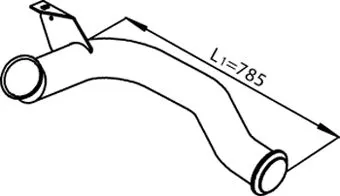 Racord evacuare (lungime:785 880mm) EURO 4 5 potrivit DAF CF 85, XF 105 MX265-MX375 10.05
