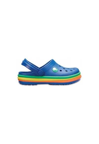 Saboti slingback pentru copii Crocband Rainbow - Albastru