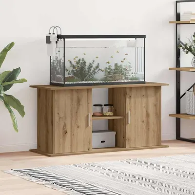 vidaXL Suport pentru acvariu, stejar artizanal, 121x41x58 cm, lemn stratificat