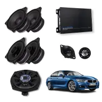 Pachet sistem audio Plug&Play For-X dedicat BMW Hifi XQ-40C XQ-402BMW + Amplificator Zapco HB 410 ADSP + Conectica dedicata