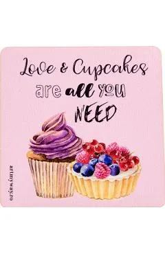 Suport pahar: Love and Cupcakes