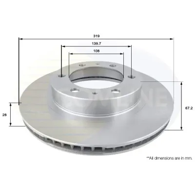 Disc frana COMLINE ADC2509V