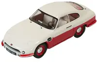 Model de colecție IXO Modern: Mașini - Panhard DB HBR5 (closed lights) (Beige and Red) (1957)
