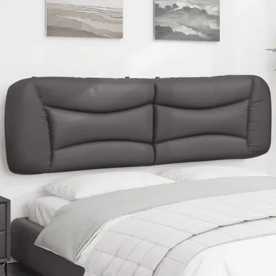 vidaXL Pernă pentru tăblie pat, Hvar, gri, 180 cm, piele artificială