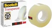 Banda autoadeziva Scotch - Transparent, 19 x 33 mm