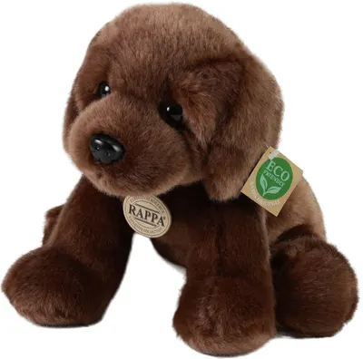 Jucărie de pluș Rappa Eco Friends - Brown Labrador, așezat, 26 cm