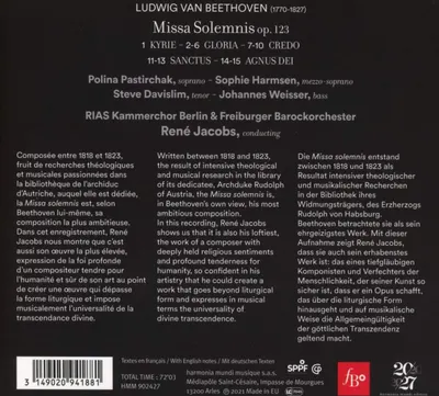 Beethoven: Missa Solemnis | Rene Jacobs, Polina Paszticsak, Freiburger Barockorchester, RIAS Kammerchor Berlin