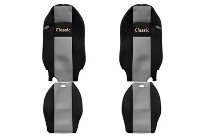 Set huse scaun textil camion compatibile cu Mercedes Actros MP 2 (01.2003-12.2006), Gri