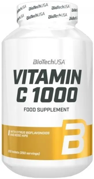 Vitamin C, 1000 mg, 250 tablete, BioTech USA