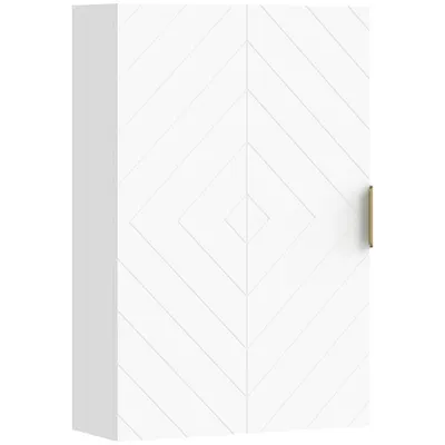 kleankin Dulap pentru Baie Suspendat cu Rafturi Ajustabile, 40x15x60 cm, Alb | Aosom Romania