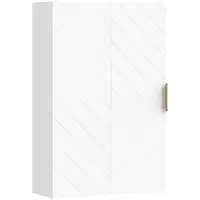 kleankin Dulap pentru Baie Suspendat cu Rafturi Ajustabile, 40x15x60 cm, Alb | Aosom Romania