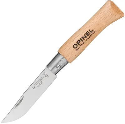 Cuțit pliabil Opinel Inox - №4, fag