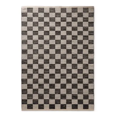 Covor negru/crem reversibil/țesut manual din amestec de iută 120x170 cm Rex – Hanse Home