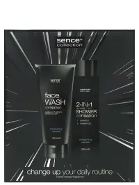Sence Collection Caseta barbati:Sampon&Gel de dus+Gel curatat fata 200+150 ml Refreshing