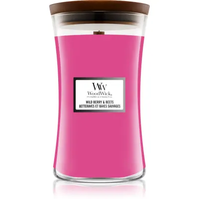 Woodwick Wild Berry & Beets lumânare parfumată cu fitil din lemn 609.5 g