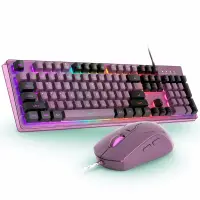 Kit Gaming Timebox, 8 Culori RGB, Lumina Reglabilă, Ergonomic, Mov - Default Title